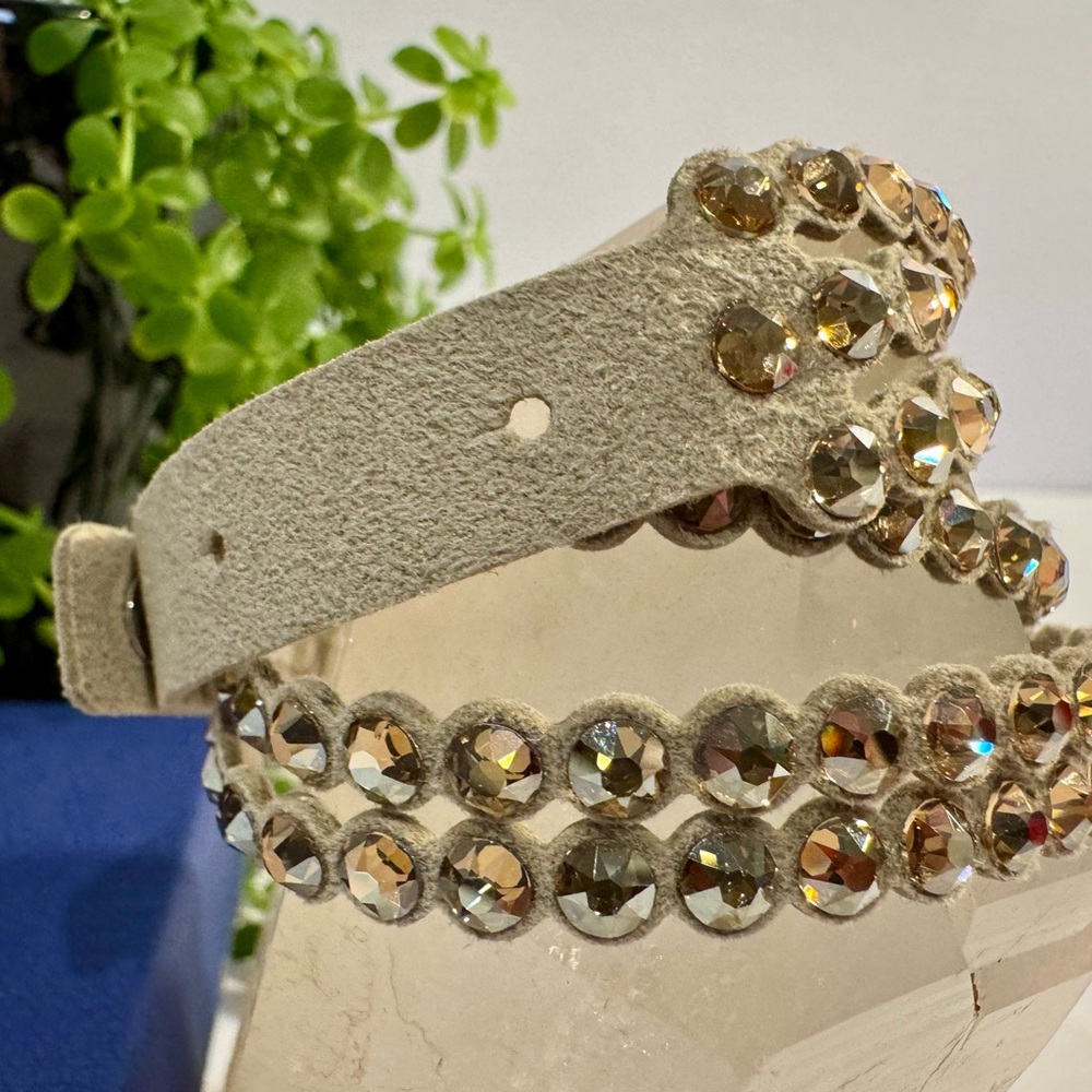 Swarovski Tan Power Slake Collection Double Wrap Crystal Bracelet NWOT - Picture 6 of 16